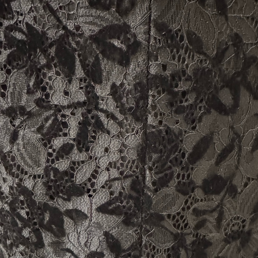 Lauren Black Lace Velvet Dress 12 - Picture 4 of 11